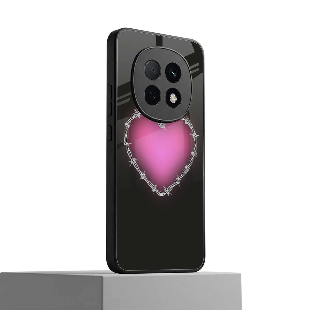 Chained Heart oppo f29 pro 5g mobile cover | shockproof glass phone case