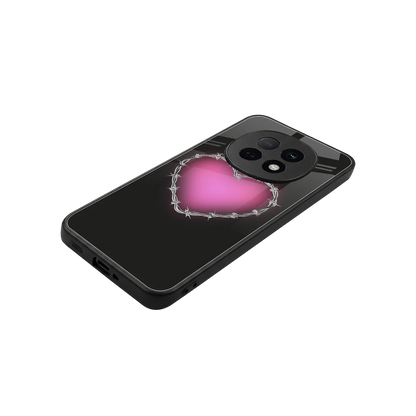 Chained Heart stylish phone case for oppo f29 pro 5g | glossy glass and slim fit