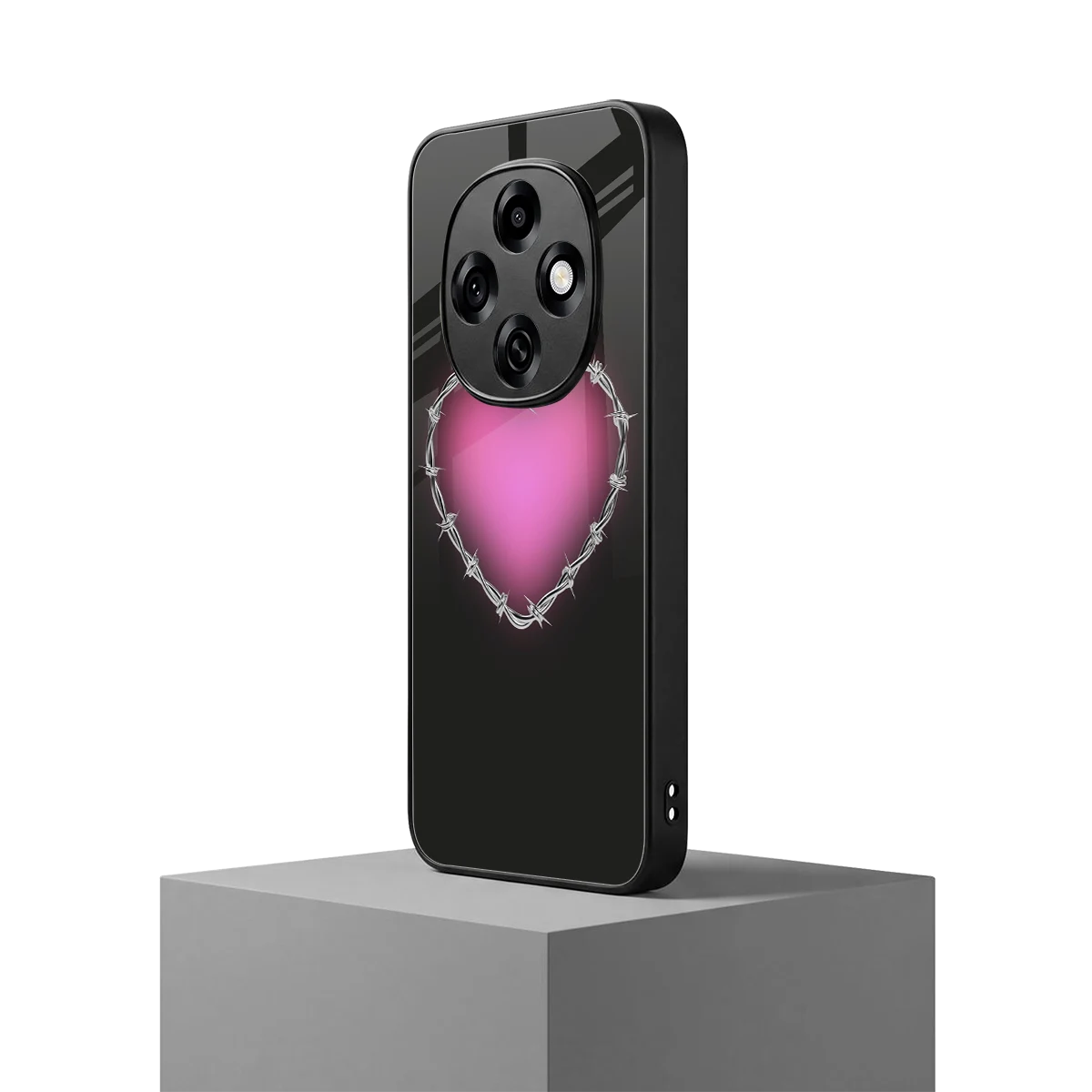 Chained Heart oppo f31 pro 5g mobile cover | shockproof glass phone case