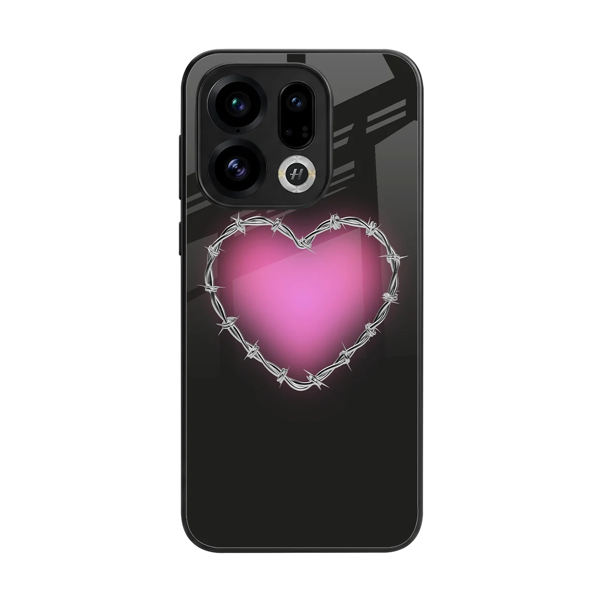 Chained Heart back phone cover | glass case for oppo find x9