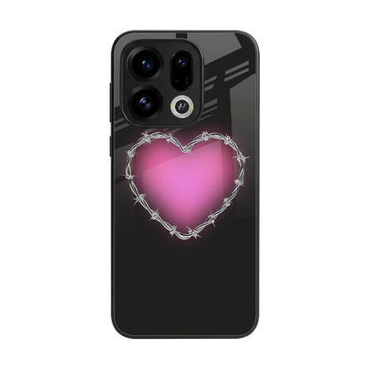 Chained Heart back phone cover | glass case for oppo find x9