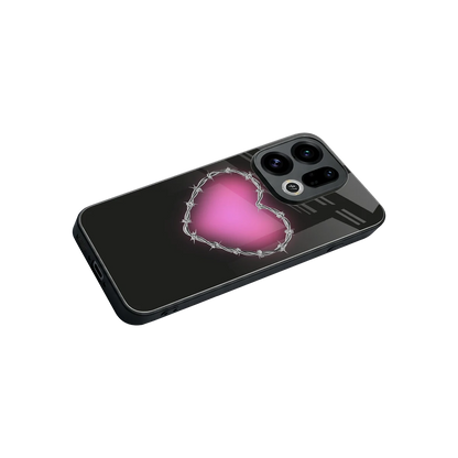 Chained Heart stylish phone case for oppo find x9 | glossy glass and slim fit