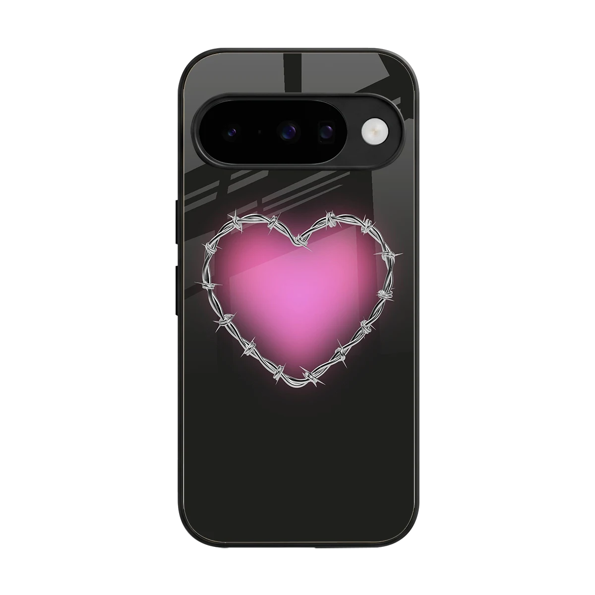 Chained Heart back phone cover | glass case for google pixel 10
