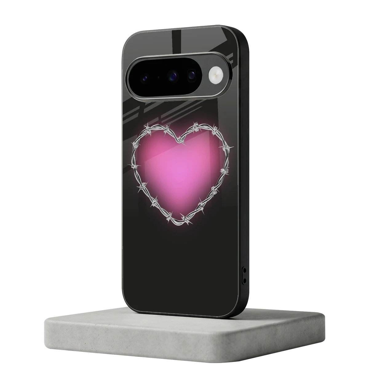 Chained Heart google pixel 10 mobile cover | shockproof glass phone case