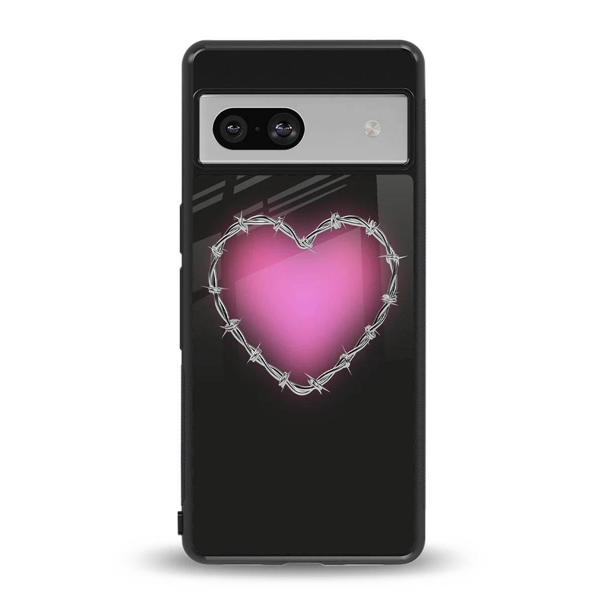Chained Heart back phone cover | glass case for google pixel 7
