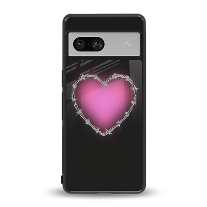 Chained Heart back phone cover | glass case for google pixel 7