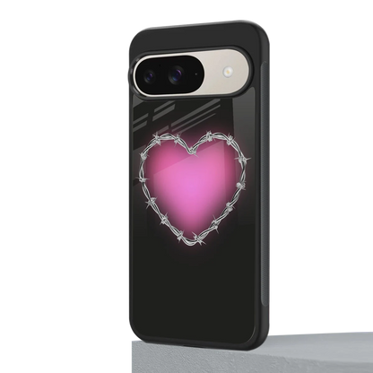 Chained Heart google pixel 9 mobile cover | shockproof glass phone case