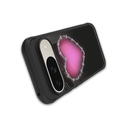 Chained Heart stylish phone case for google pixel 9 | glossy glass and slim fit