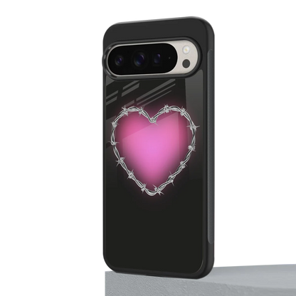 Chained Heart google pixel 9 pro mobile cover | shockproof glass phone case