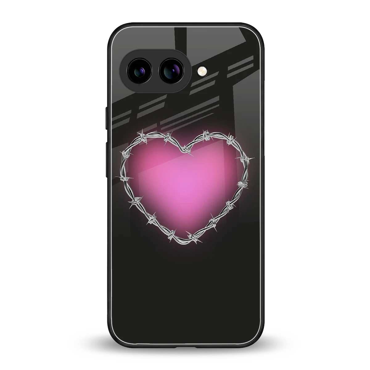 Chained Heart back phone cover | glass case for google pixel 10a