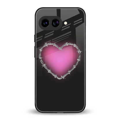 Chained Heart back phone cover | glass case for google pixel 10a