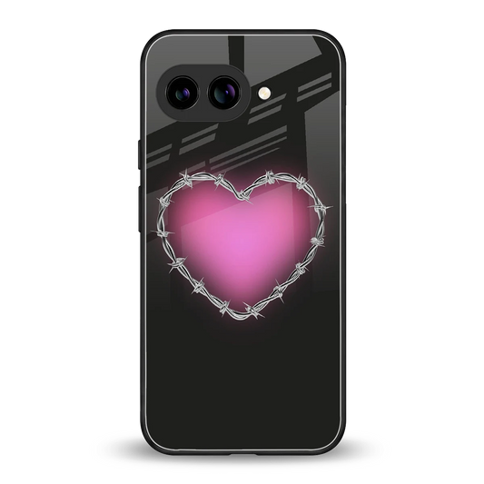 Chained Heart back phone cover | glass case for google pixel 10a