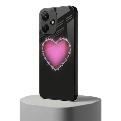 Chained Heart redmi 12 5g mobile cover | shockproof glass phone case