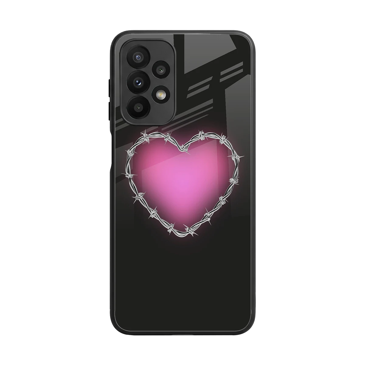 Chained Heart back phone cover | glass case for samsung galaxy a23