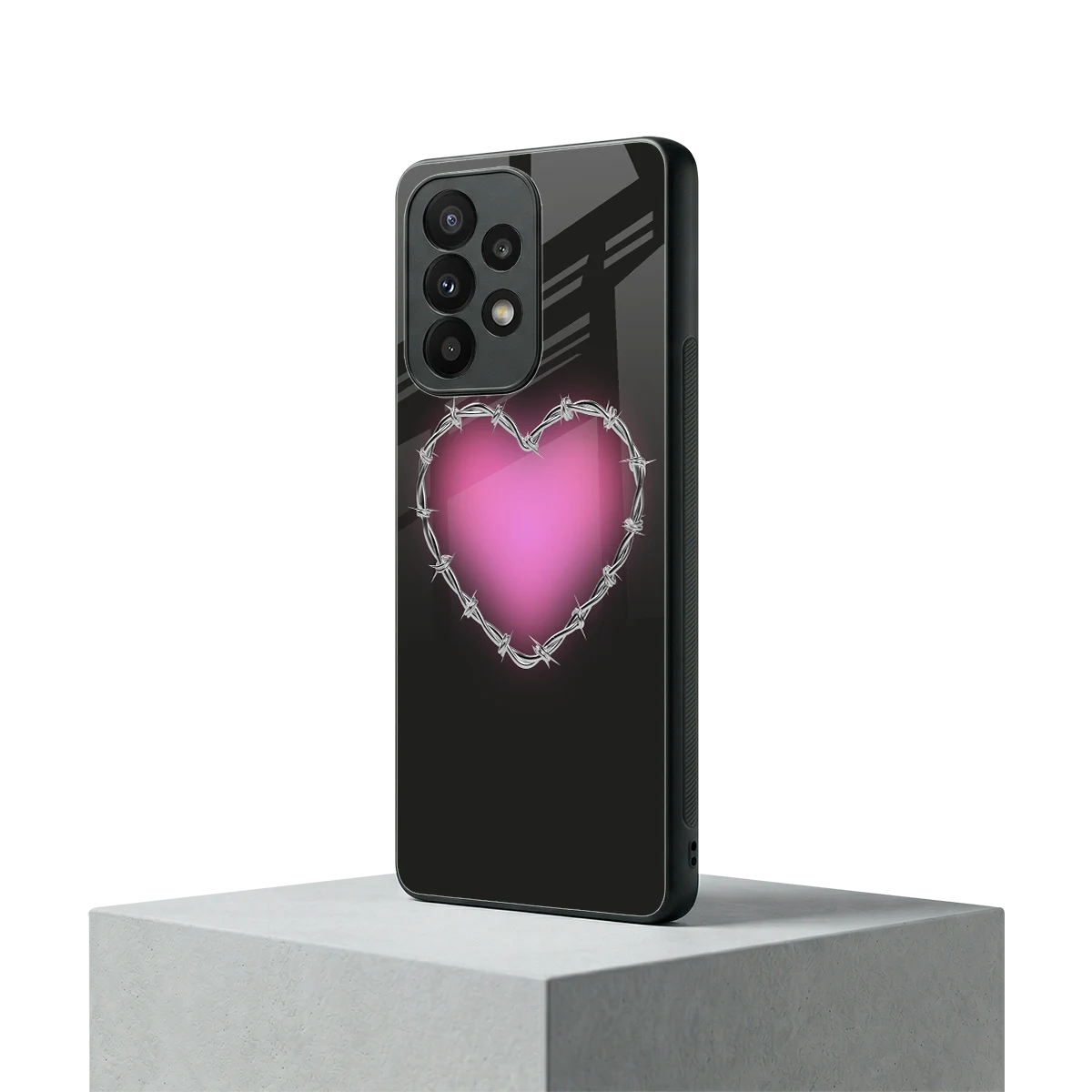 Chained Heart samsung galaxy a23 mobile cover | shockproof glass phone case