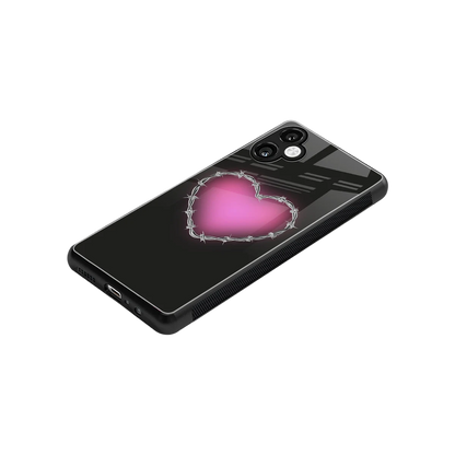 Chained Heart stylish phone case for samsung galaxy a06 5g | glossy glass and slim fit