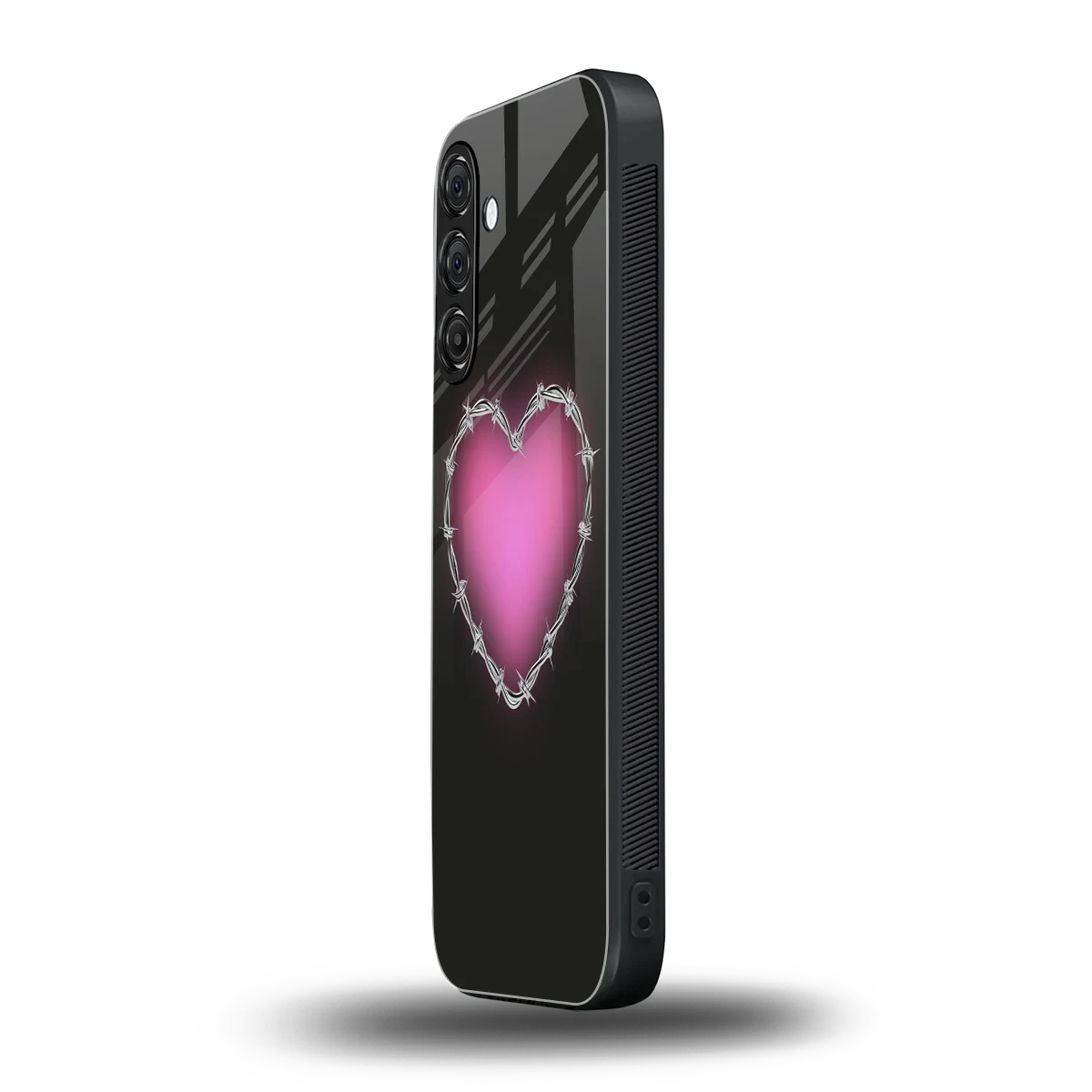 Chained Heart samsung galaxy a55 5g mobile cover | shockproof glass phone case