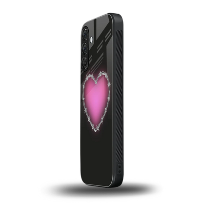 Chained Heart samsung galaxy a55 5g mobile cover | shockproof glass phone case