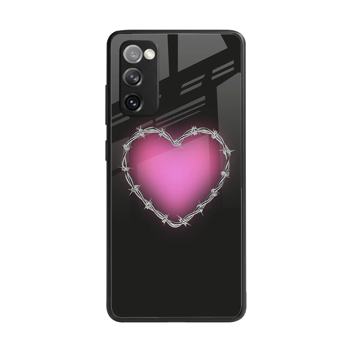 Chained Heart back phone cover | glass case for samsung galaxy s20 fe