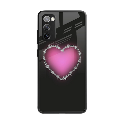 Chained Heart back phone cover | glass case for samsung galaxy s20 fe