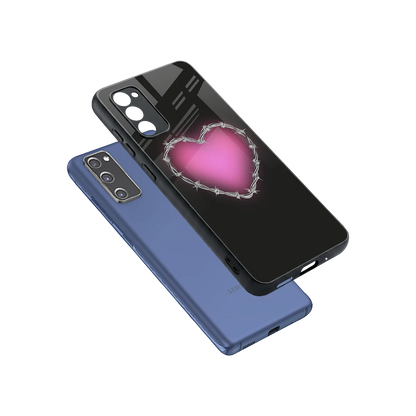 Chained Heart sleek samsung galaxy s20 fe cover with tempered glass back and TPU edges