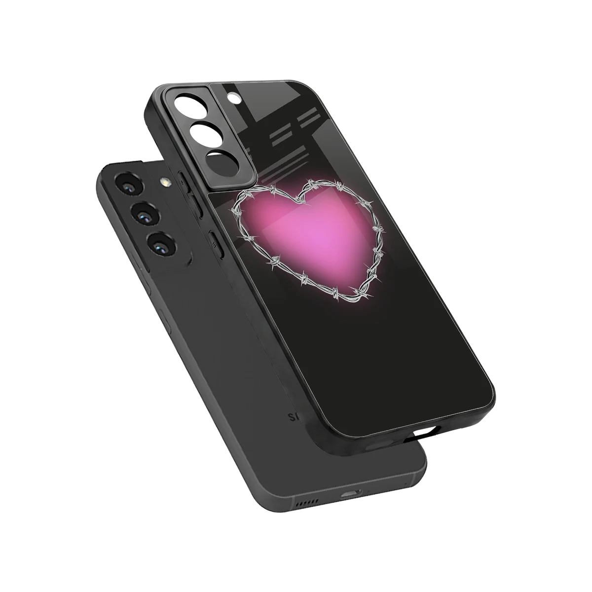 Chained Heart sleek samsung galaxy s22 cover with tempered glass back and TPU edges