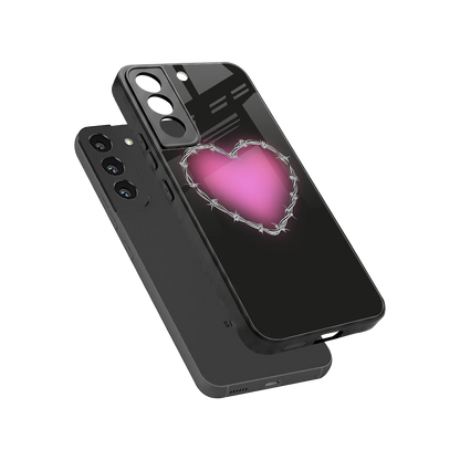 Chained Heart sleek samsung galaxy s22 cover with tempered glass back and TPU edges