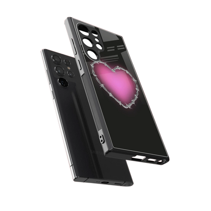 Chained Heart sleek samsung galaxy s24 ultra cover with tempered glass back and TPU edges