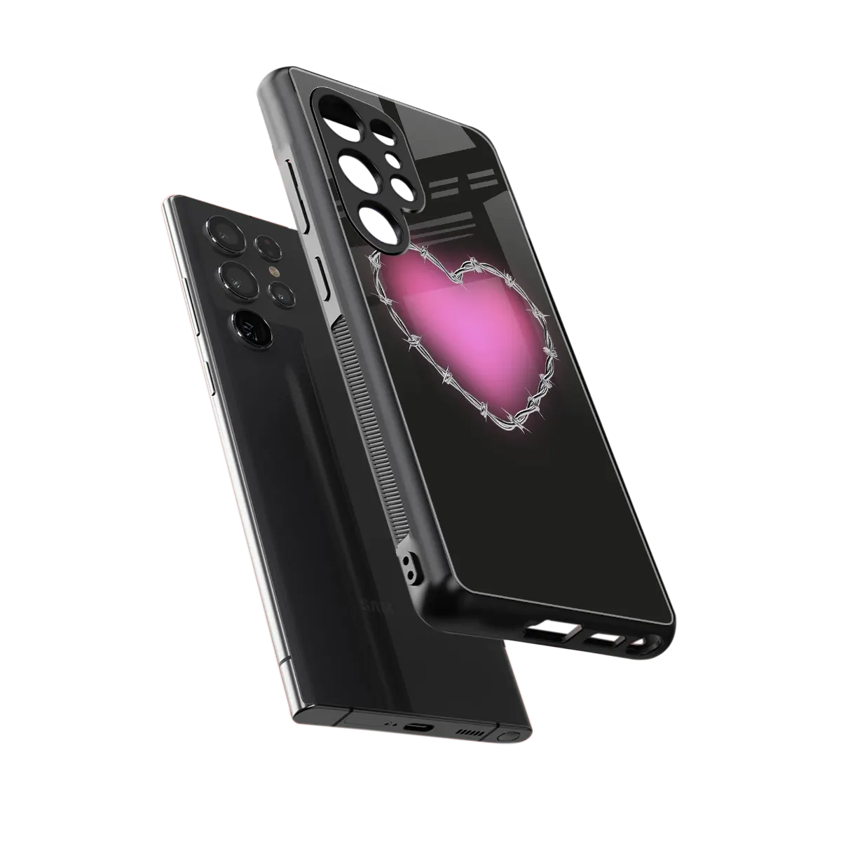 Chained Heart sleek samsung galaxy s26 ultra cover with tempered glass back and TPU edges