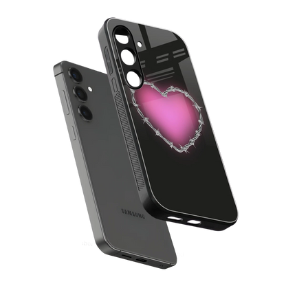 Chained Heart sleek samsung galaxy s24 cover with tempered glass back and TPU edges