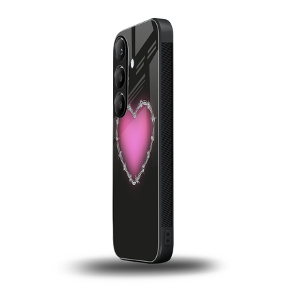 Chained Heart samsung galaxy s25 fe mobile cover | shockproof glass phone case