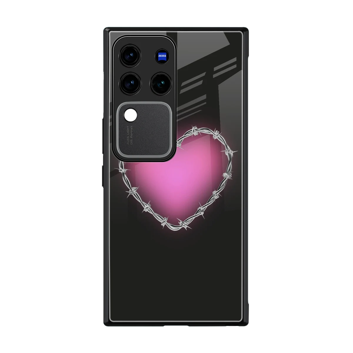 Chained Heart back phone cover | glass case forvivo v30 pro