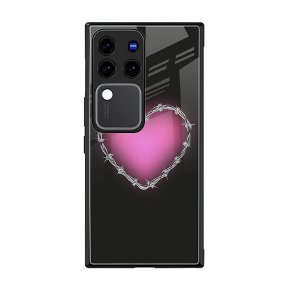 Chained Heart back phone cover | glass case forvivo v30 pro