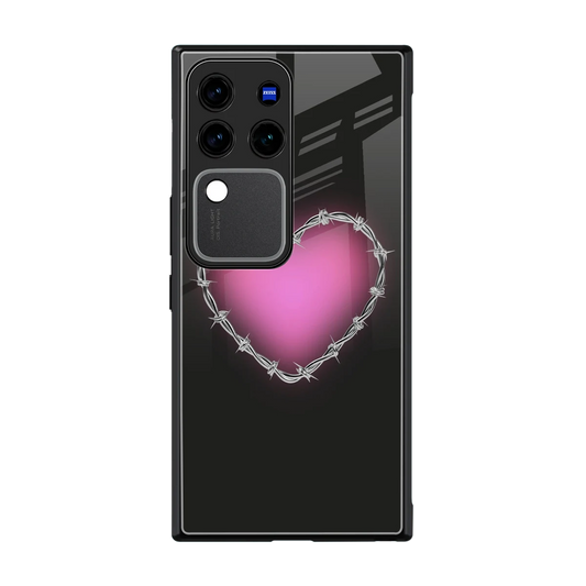 Chained Heart back phone cover | glass case forvivo v30 pro