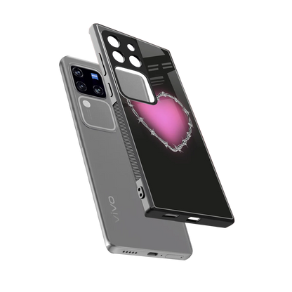 Chained Heart sleekvivo v30 pro cover with tempered glass back and TPU edges