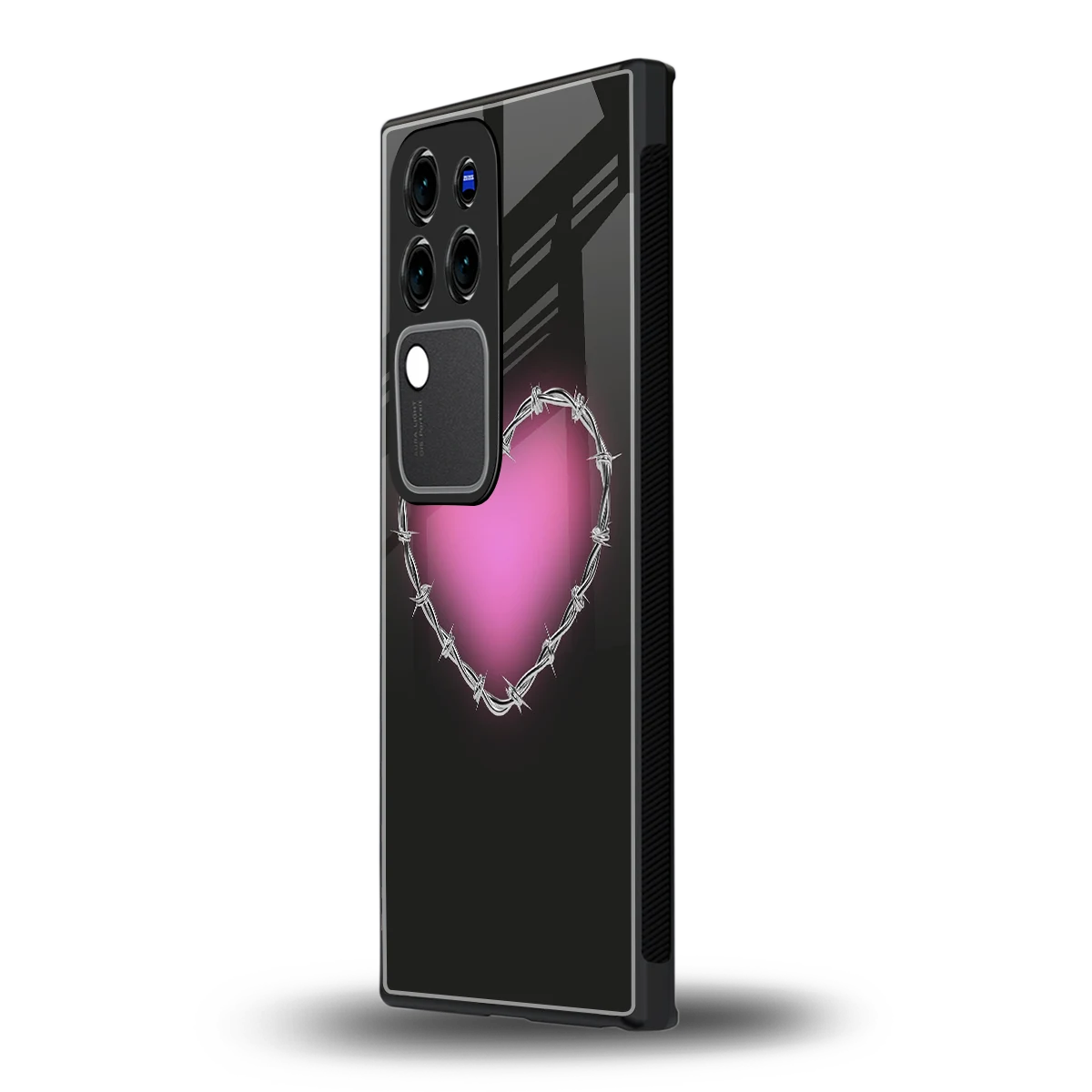 Chained Heartvivo v30 pro mobile cover | shockproof glass phone case