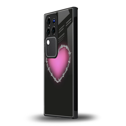 Chained Heartvivo v30 pro mobile cover | shockproof glass phone case