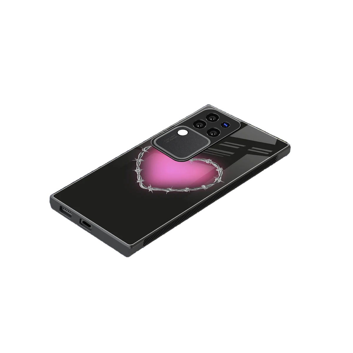 Chained Heart stylish phone case forvivo v30 pro | glossy glass and slim fit