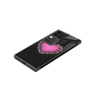 Chained Heart stylish phone case forvivo v30 pro | glossy glass and slim fit