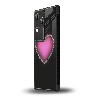 Chained Heart vivo v30 mobile cover | shockproof glass phone case