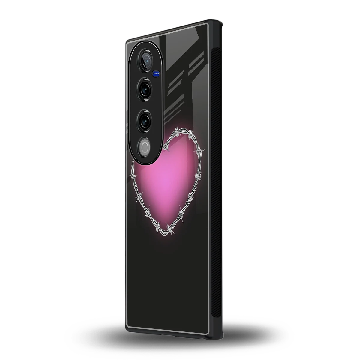Chained Heart vivo v40 pro mobile cover | shockproof glass phone case