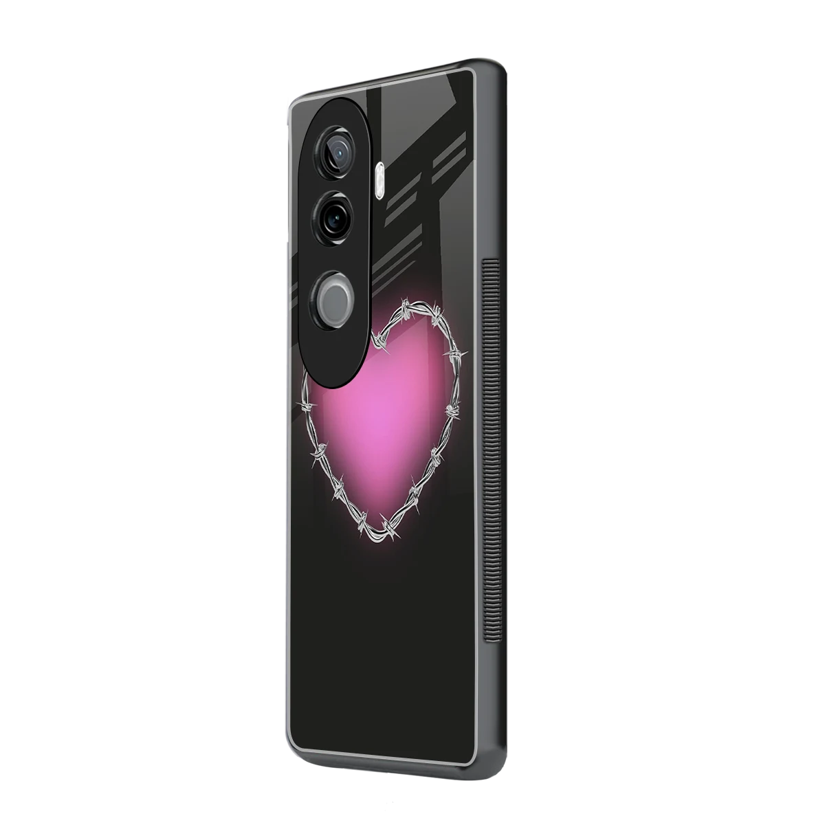 Chained Heart vivo v40e mobile cover | shockproof glass phone case