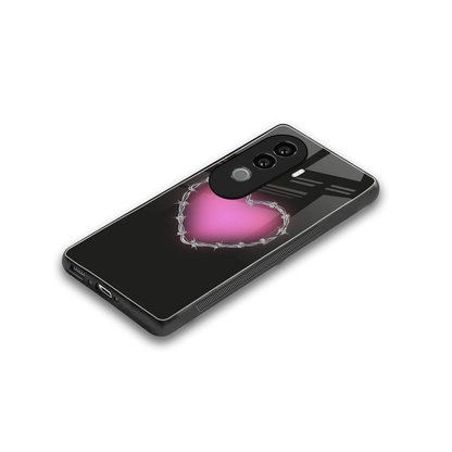 Chained Heart stylish phone case for vivo v40e | glossy glass and slim fit