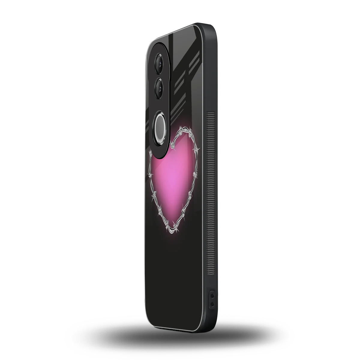 Chained Heart vivo v50 mobile cover | shockproof glass phone case