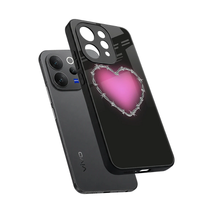 Chained Heart sleek vivo v70 cover with tempered glass back and TPU edges