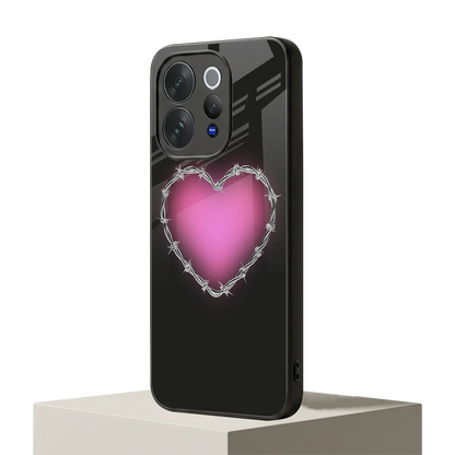 Chained Heart vivo v70 mobile cover | shockproof glass phone case
