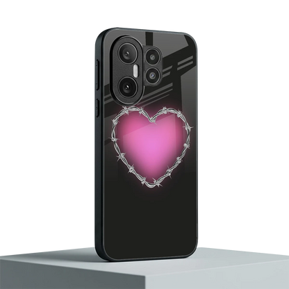 Chained Heart vivo x200 fe mobile cover | shockproof glass phone case