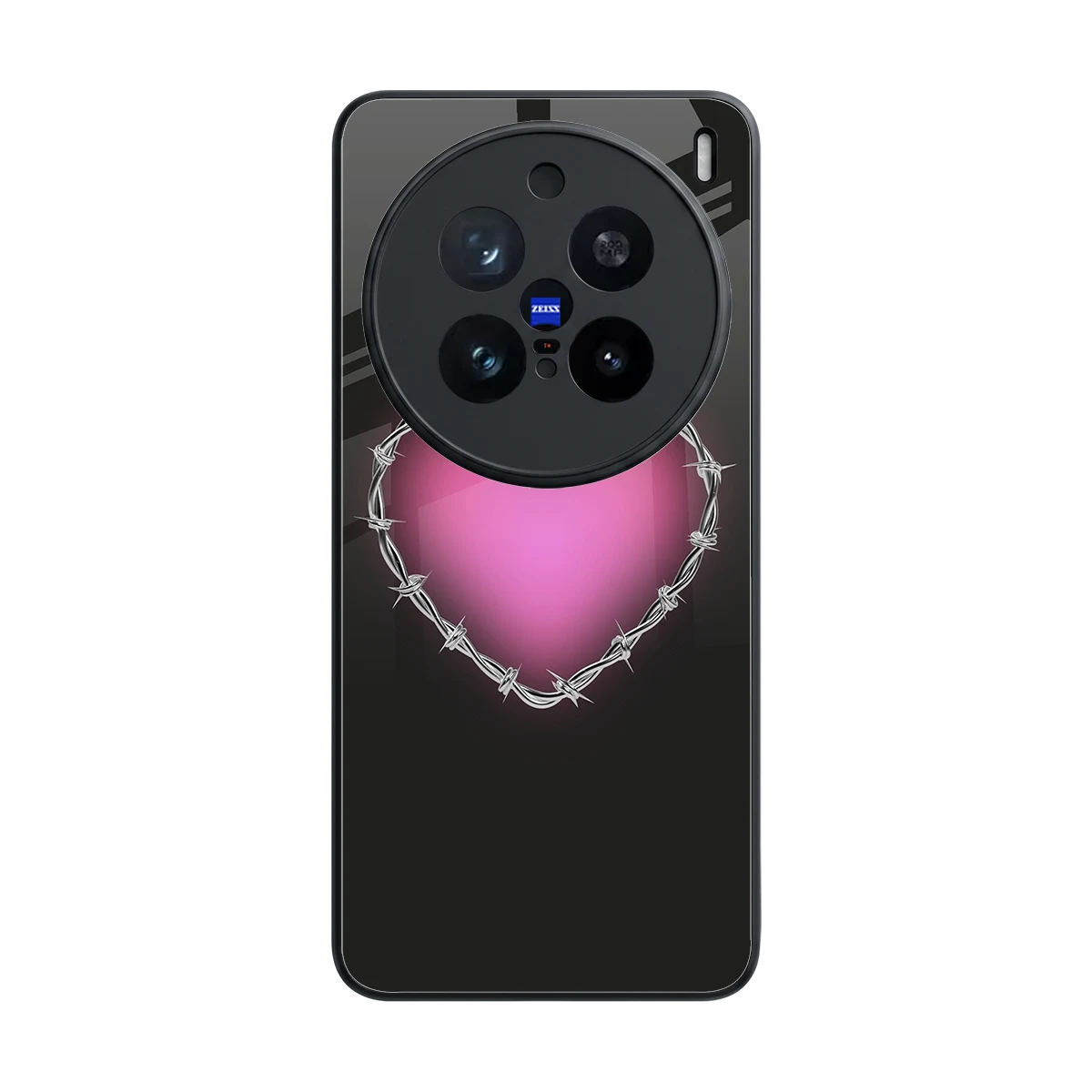 Chained Heart back phone cover | glass case for vivo x200 pro