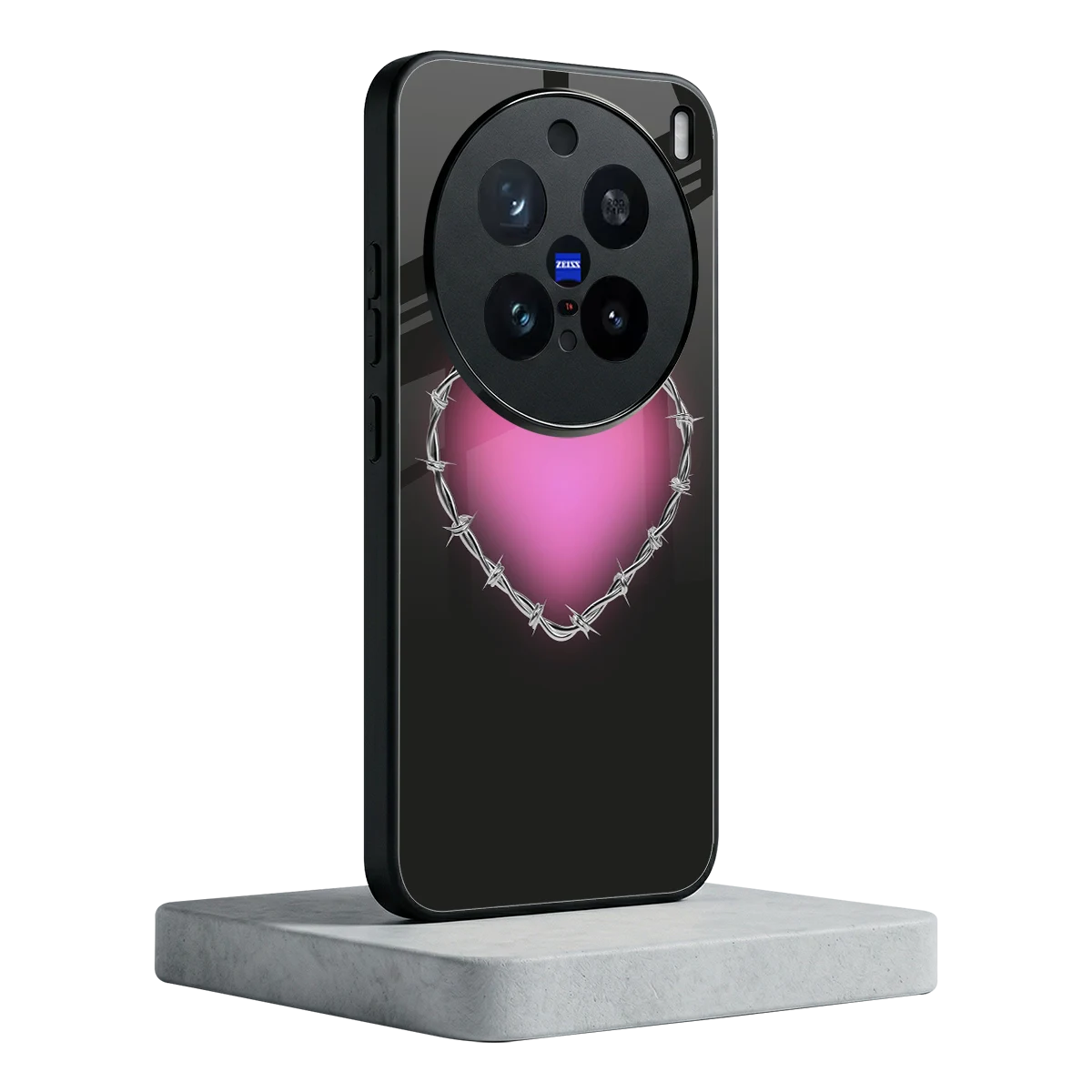 Chained Heart vivo x200 pro mobile cover | shockproof glass phone case