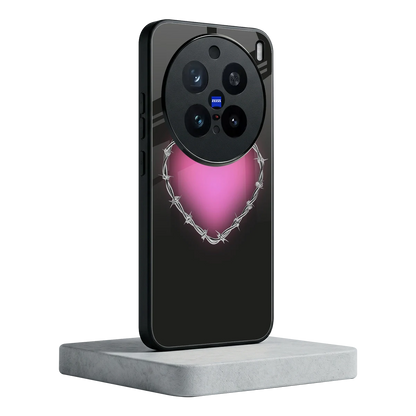 Chained Heart vivo x200 pro mobile cover | shockproof glass phone case